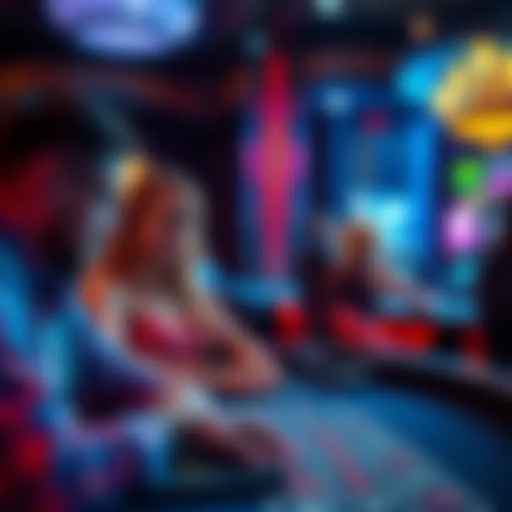 A vibrant scene capturing the excitement of live dealer games