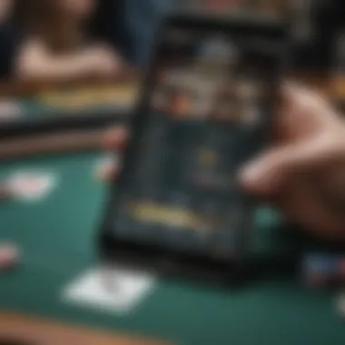 User Interface of the WPT App User interface of the WPT app showcasing various game options