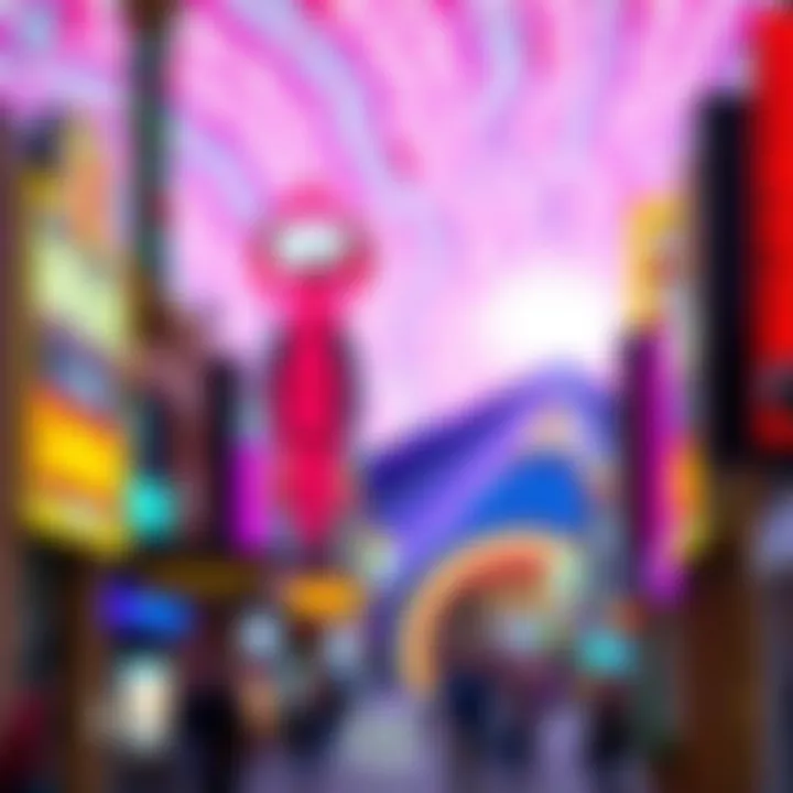 Technological display of lights above Fremont Street