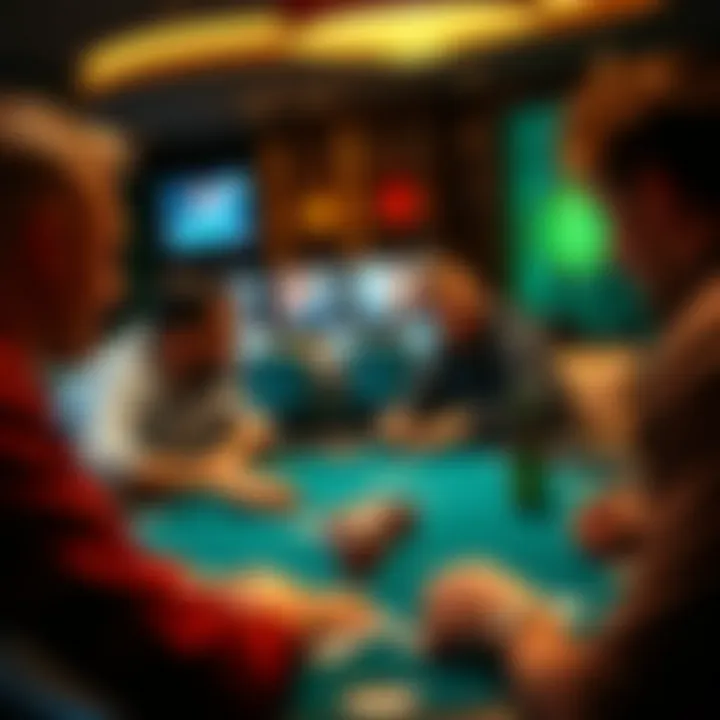 A group of friends interacting via video call while playing poker