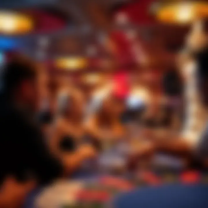 Fundraising activities at a lively casino night