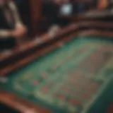 Craps table layout showcasing various betting options