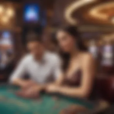 Player engaging with casino games