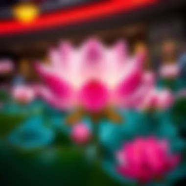 Stunning Graphics of Lotus Flower Theme Visual elements showcasing the stunning graphics of the Lotus Flower theme