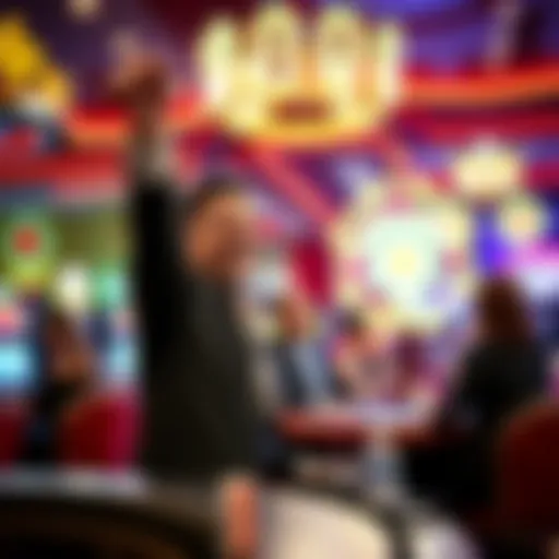 Illustration of a winning moment at the casino