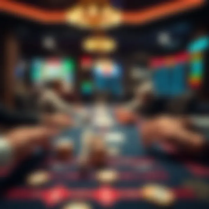 Strategic poker moves on a digital board