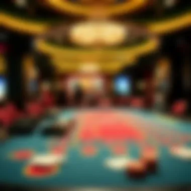 An elegant baccarat table setup ready for play