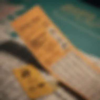 Close-up of a sports betting ticket