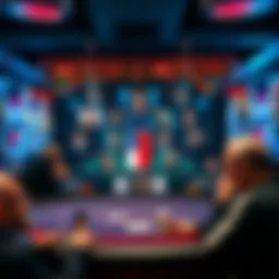 An engaging online poker game interface showcasing players' avatars