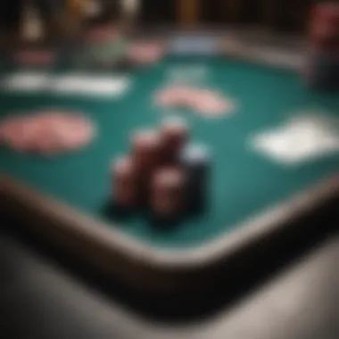 Illustration of a poker table with chips and cards emphasizing small victories