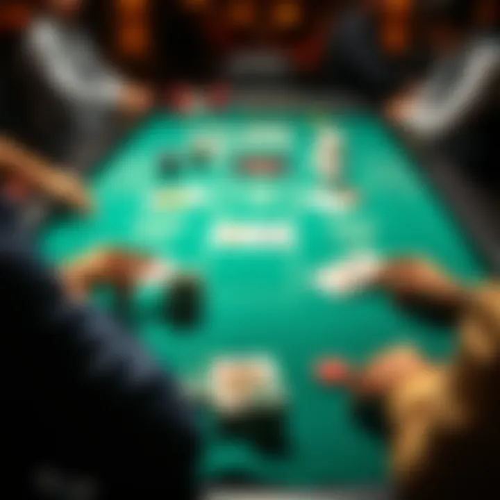 Strategic Gameplay in Poker A strategic game table layout showcasing different poker variant strategies