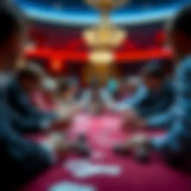 Illustration of strategy and competition in poker