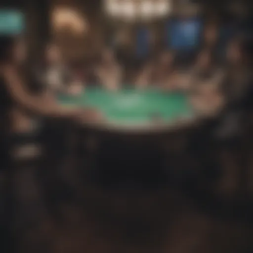 A captivating online poker table showcasing a virtual game in progress.