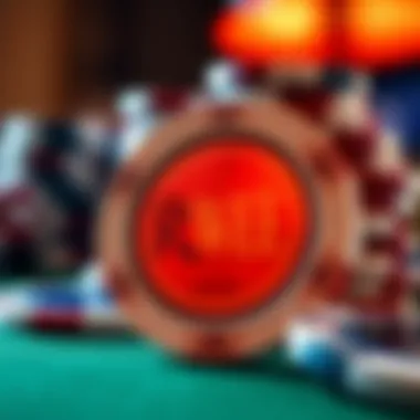 Detailed view of poker chip designs reflecting branding and creativity