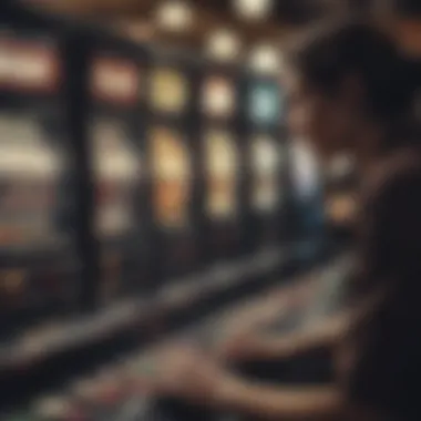 A person analyzing slot machine payout percentages