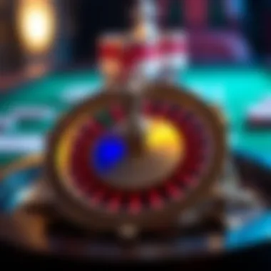 Intricate design of a roulette wheel on a gift item