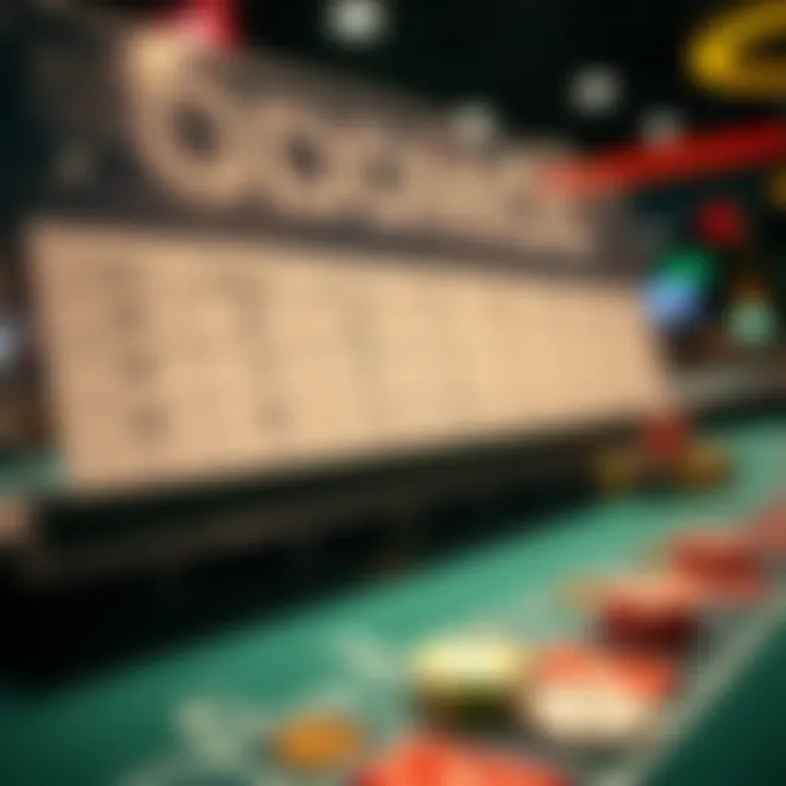 Chart of practical betting scenarios and odds application