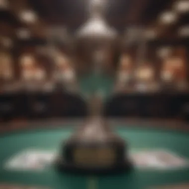 Trophy for a poker tournament winner