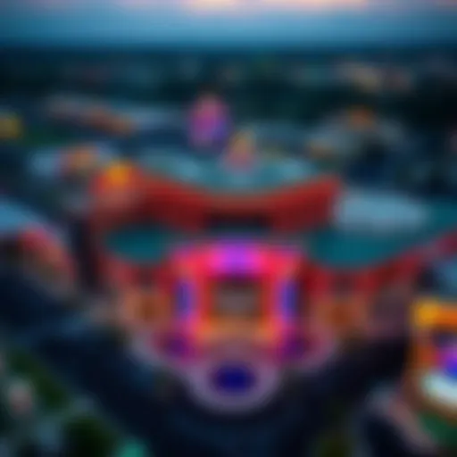 Aerial View of Wind Creek Casino Aerial view of Wind Creek Casino showcasing its vibrant facade and surroundings