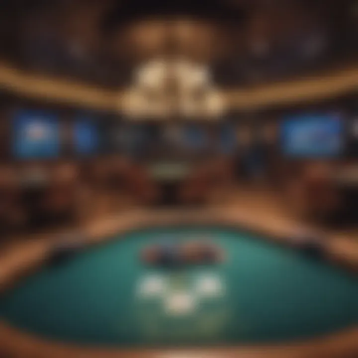 Visual of the poker room showcasing a vibrant atmosphere